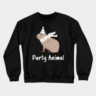 Party Animal Capybara Birthday Crewneck Sweatshirt